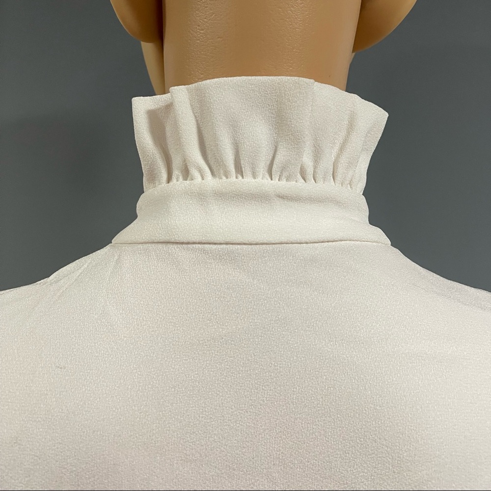 Co Ruffle High Neck Shirt - Picture 6 of 11